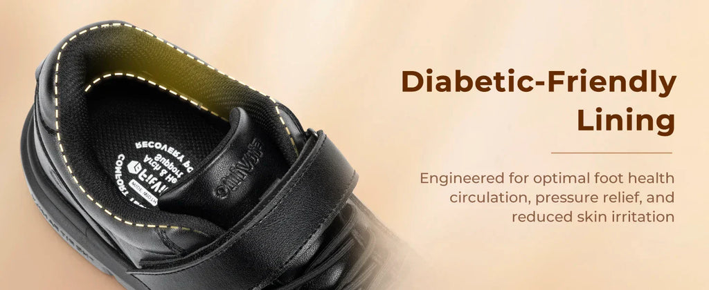 Men Wide Walking Shoes Casual Oxford Shoe Comfortable Lightweight Arch Support Non-Slip Leather Business Sneakers