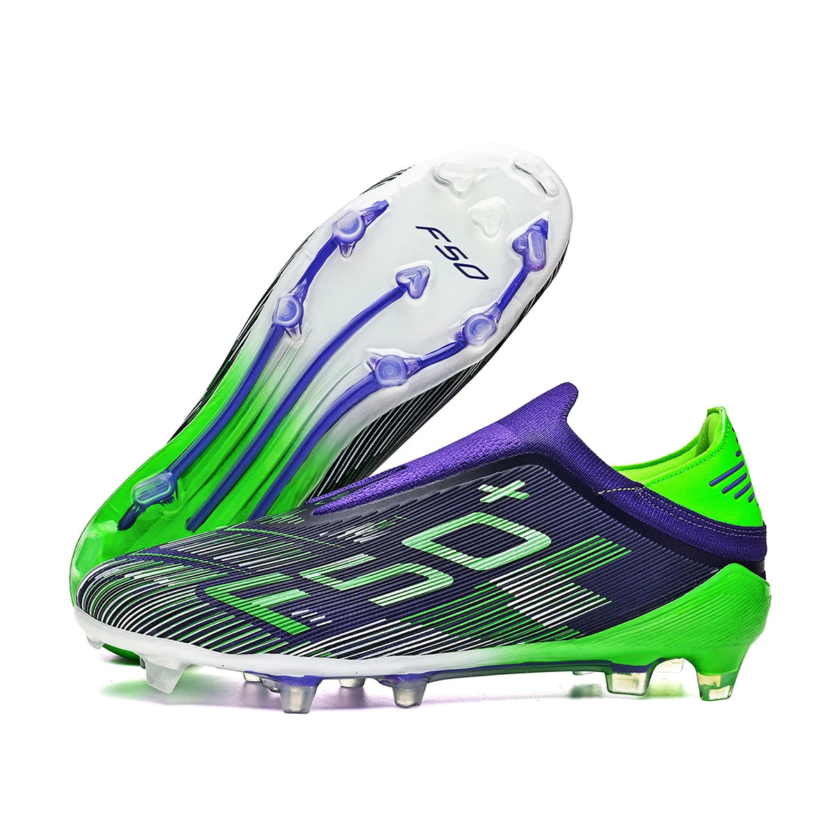 Durable Youth Football Boots PU Woven Upper TPU AG FG Studs Breathable Anti-Slip Wear-Resistant Sports Footwear