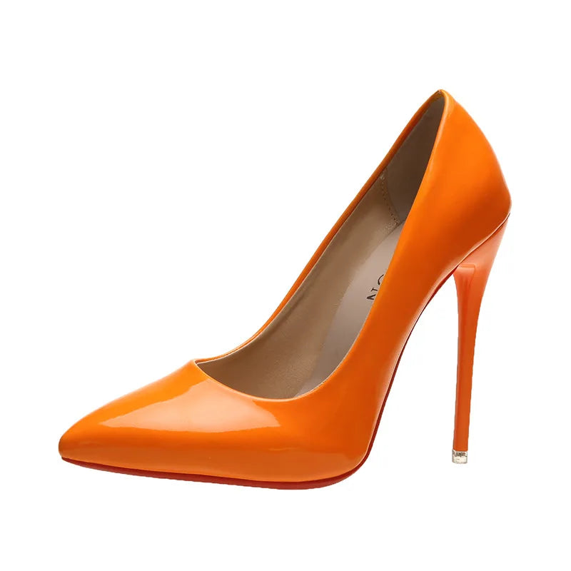 Women Shoes 10cm Fashion High Heels 35-43 Plus Size  Thin Stiletto Banquet Wedding Shoes Sexy Pointed Toe Ladies Party Shoes