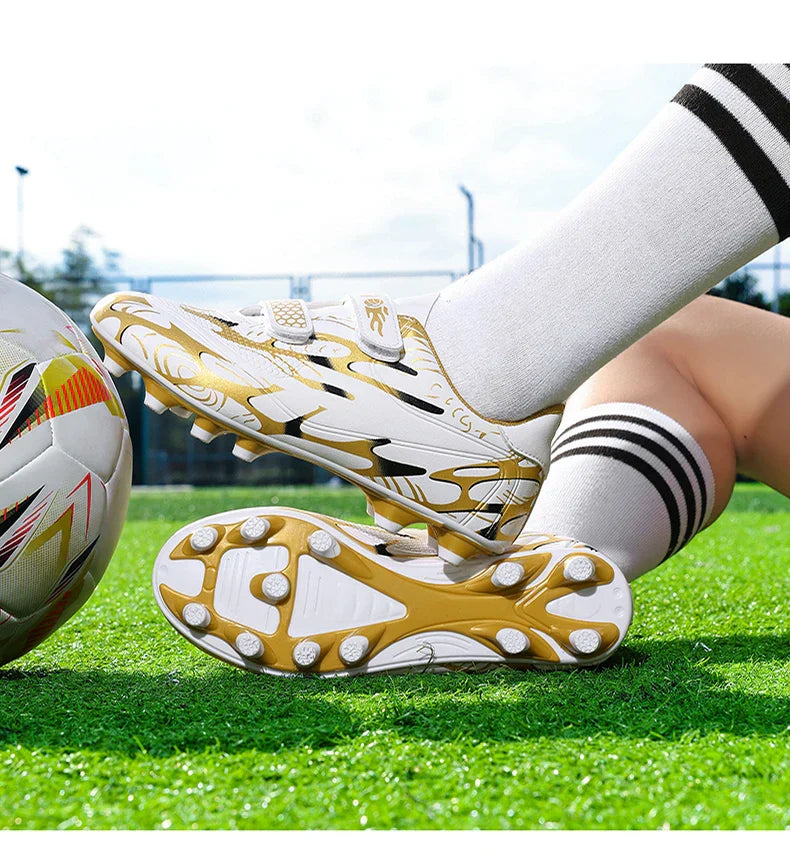 Children Football Shoes Professional Indoor Non Slip TF/FG Fast Grass Boys Match Wear Resistant Training Football Shoes for Kids