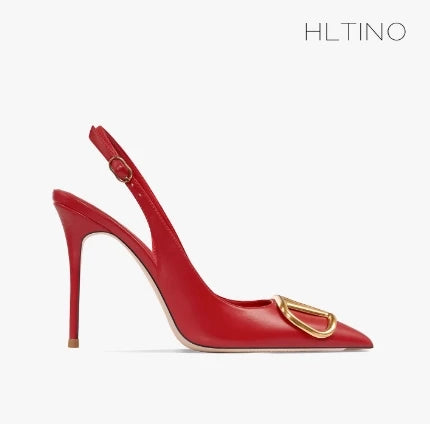 HLTINO Fahion Slingback Black Comfortable Women Summer Shoes Very High Heel Sandals 2025 Trend for Wedding Party Dress