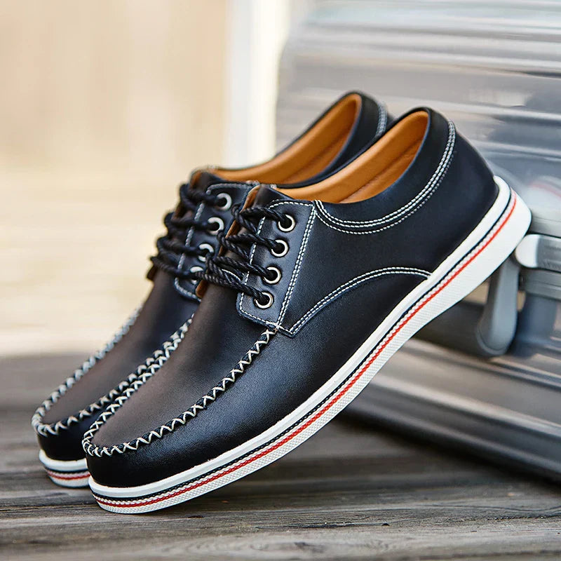 Men's casual business shoes flat shoes men's shoes handmade casual shoes British business people dress casual shoes plus size 47