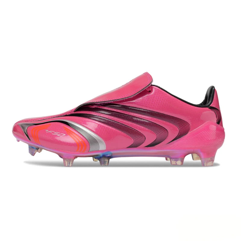 Pink High Quality Mens Soccer Shoes F50Pro Outdoor FG Football Shoes Boys Training Football Sneakers (Chuteira Campo) 39-45