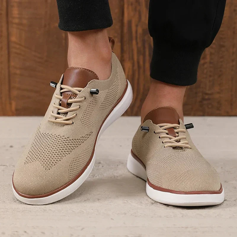 Fashionable Avant Garde Men's Sports Shoes Knitted Mesh Breathable Trendy Appearance Flat Shoes Versatile Street Casual Shoes