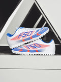 Student TF Turf Soccer Shoes PU Fabric Ventilated Upper Rubber Tough Sole Wear Resistant Outdoor Turf Footwear