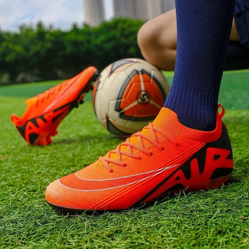Men Football Boots Non-Slip Grass Training Sport Ultralight Soccer Shoes Unisex Outdoor Sports Shoes Breathable Drop Shipping