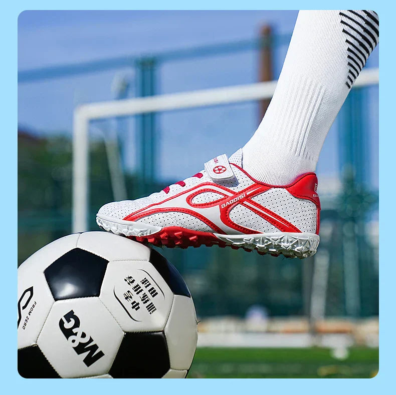 Kids Soccer Shoes Boys Grils Football Boots Non-Slip Training Indoor Outdoor Unisex Athletic Shoes Breathable Ultralight Sports