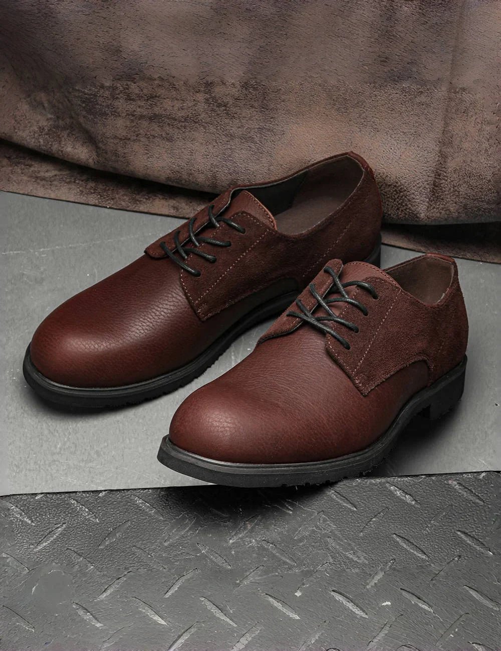 Genuine Leather Men Derby Shoes Thick Sole Men Casual shoes Men Leather Shoes