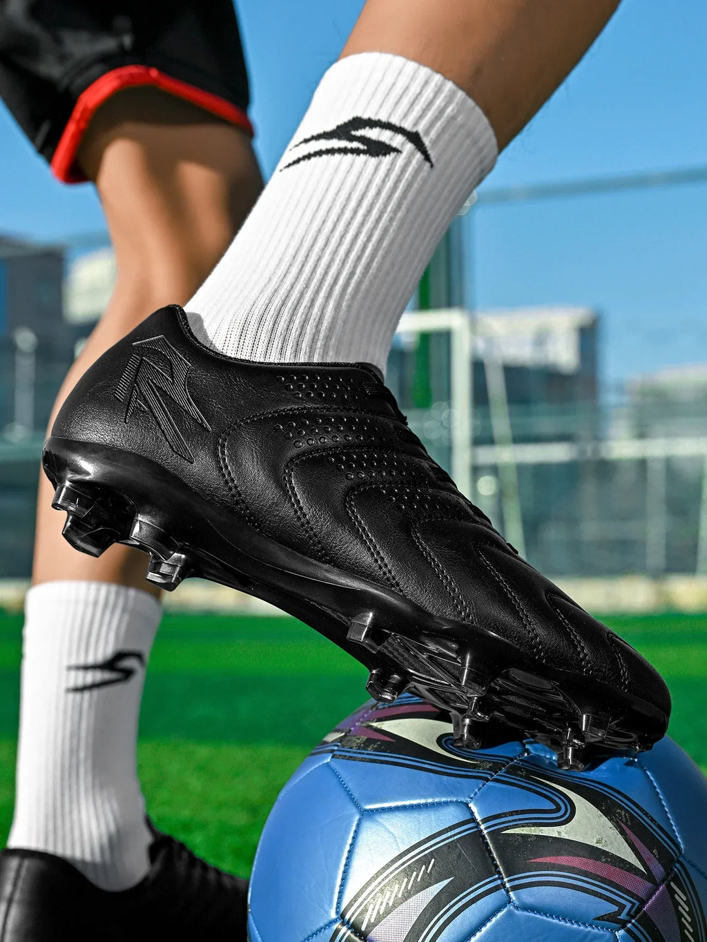 AG FG Athletic Soccer cleats PU Fabric Comfort Upper TPU Anti-slip Long Studs Sole Reliable Quality Adult Kids Training Shoes