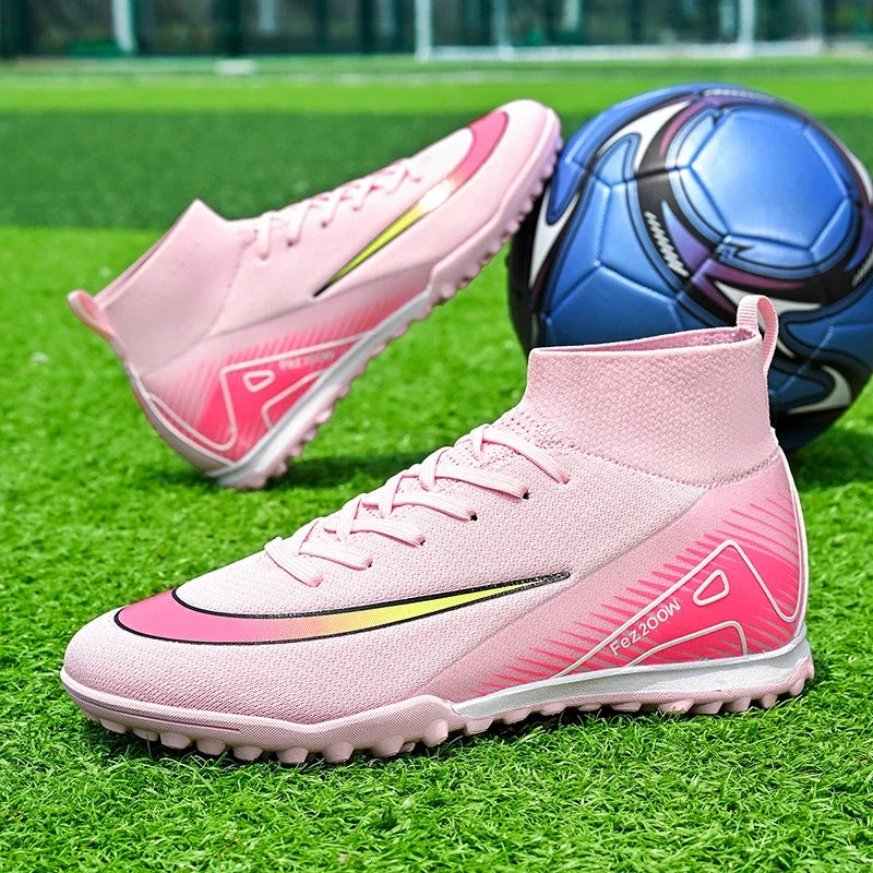 New Men Football Boots Match Outdoor Long Spikes Soccer Shoes Cleats Comfortable Training Sport Adult Breathable Boys Non Slip