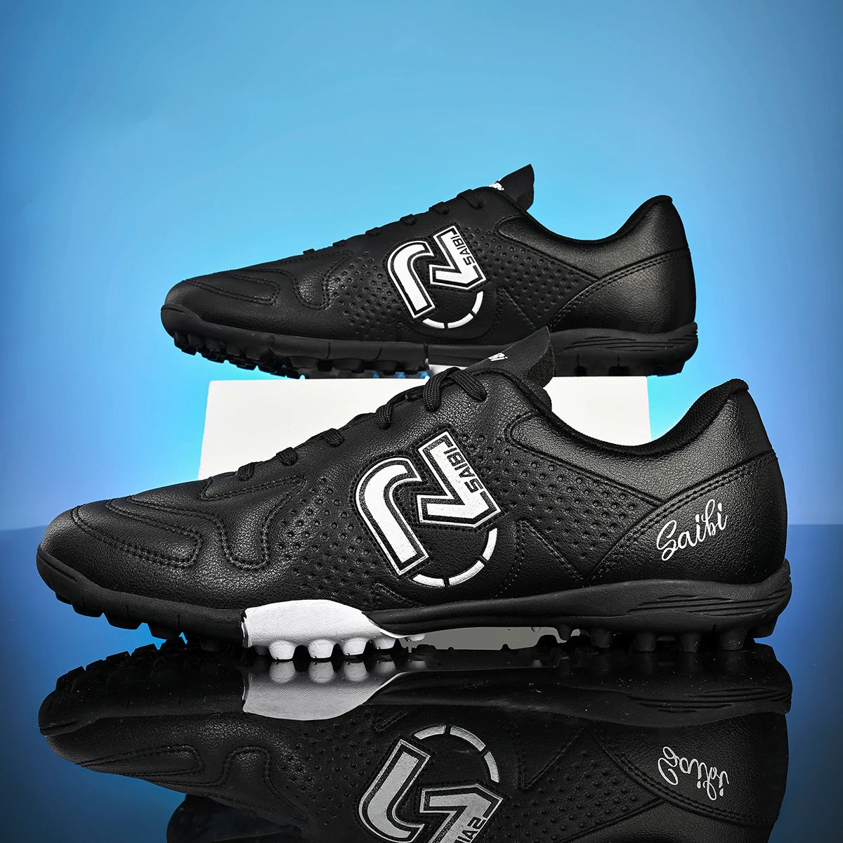 Outdoor TF Turf Soccer Boots Comfort PU Fabric Upper Rubber High Grip Sole Reliable Quality Kids Teenager Sports Shoes