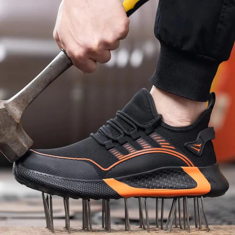 Large Size 49 50 Work Sneakers Fashion Safety Shoes Anti-smash Anti-puncture Indestructible Shoes Light Men Women Work Shoes