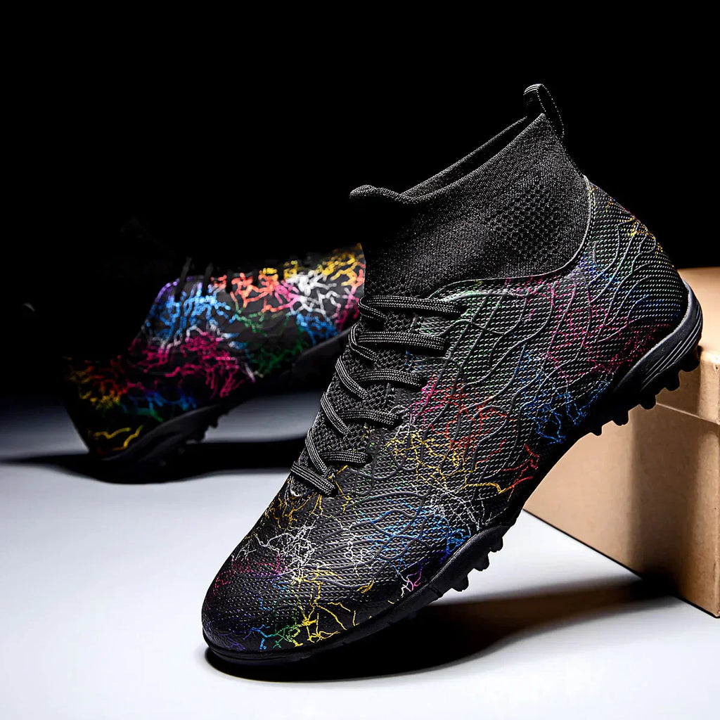 New Men Football Boots Breathable Sport Training Soccer Shoes Cleats Sport Outdoor TF Futsal Match Turf Grass Drop Shipping