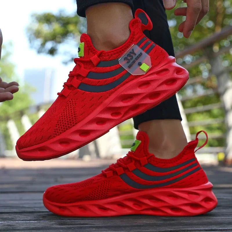 Men's Summer Breathable Mesh Shoes Lightweight Non Slip Knit Running Sneakers Trendy Aesthetic Focused Jogging Basketball Shoes