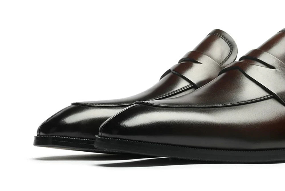 Men Loafer Casual Shoes Calf Leather Waterproofing Materials High Quality Wholesalers Online Formal Dress Slip-on Shoes