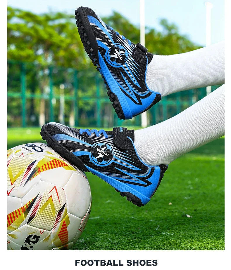Youth Kids Professional Soccer Cleats Football Boots Non Slip Breathable Lightweight Training Shoes Boys Girls Match Sneakers