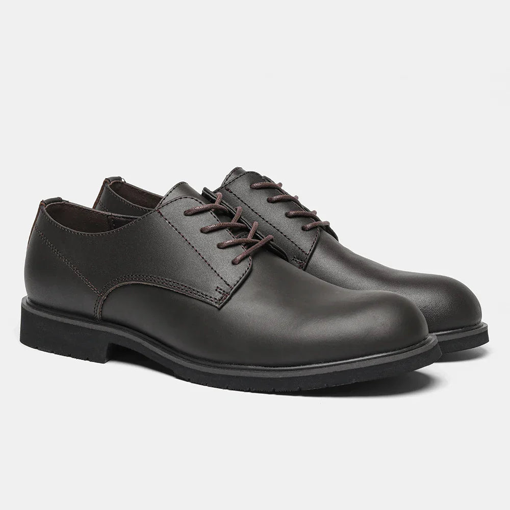 Genuine Leather Men Derby Shoes Thick Sole Men Casual shoes Men Leather Shoes