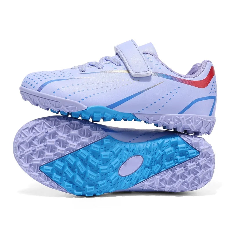 Breathable Youth Football Sneakers With Fragmented Studs, Flexible Comfortable Design For Outdoor Sports And Field Exercise