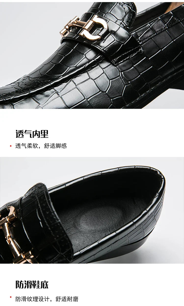 أحذية جلدية رجالية كاجوال عالية الجودة للأعمال، أحذية جلدية رجالية كلاسيكية اجتماعية، أحذية لوفر رجالية رسمية للحفلات، أحذية رجالية كلاسيكية أنيقة
