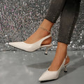 New in 2025 Pumps Footwear Elegant Women Heeled Shoes Fashion Buckle Strap Female Pointed Toe Slingbacks Ladies High Heels Shoes