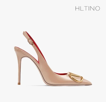 HLTINO Fahion Slingback Black Comfortable Women Summer Shoes Very High Heel Sandals 2025 Trend for Wedding Party Dress