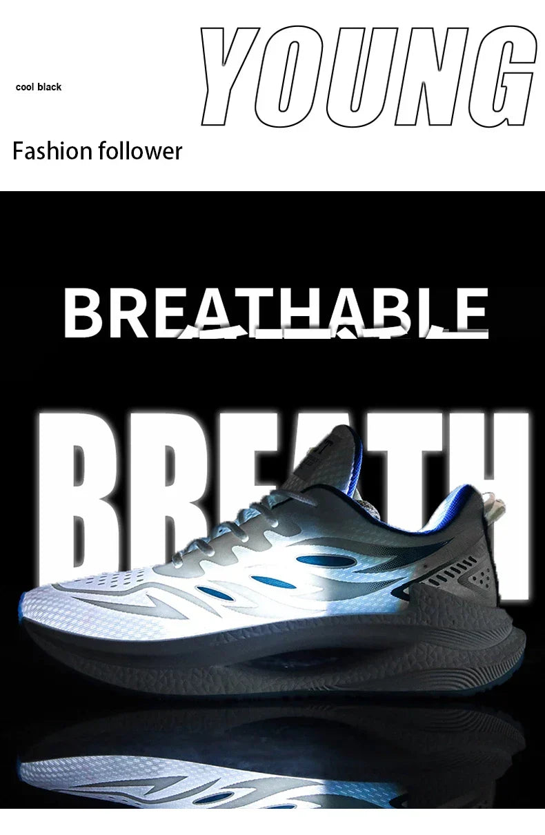 Men's Breathable Sports Shoes Spring New Mesh Casual Fashion Versatile Trendy Men's Shoes Summer Running Shoes Suitable for Outdoor Sports