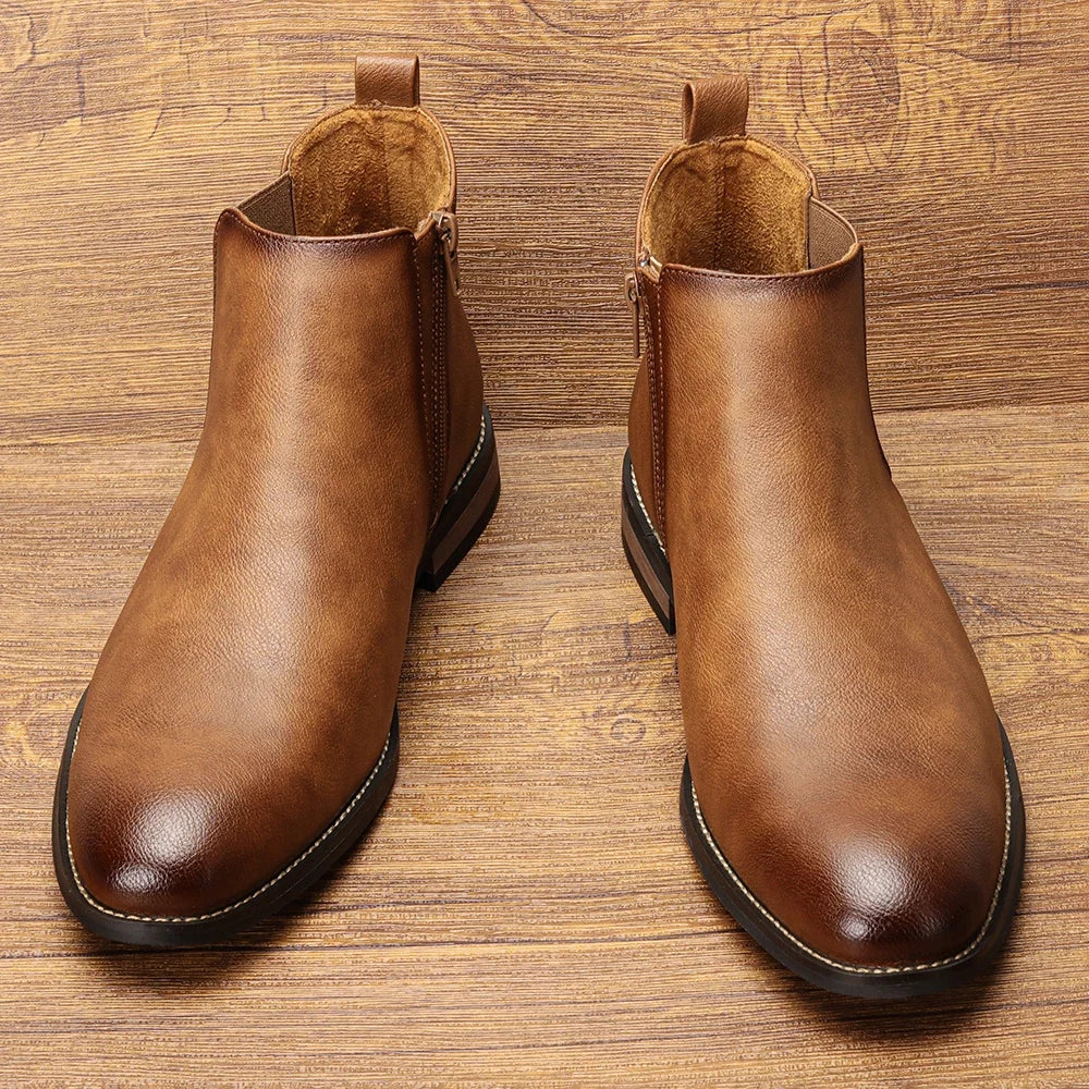 Size 7~13 Men Chelsea Boots  Ankle Boots soft leather Men Boots