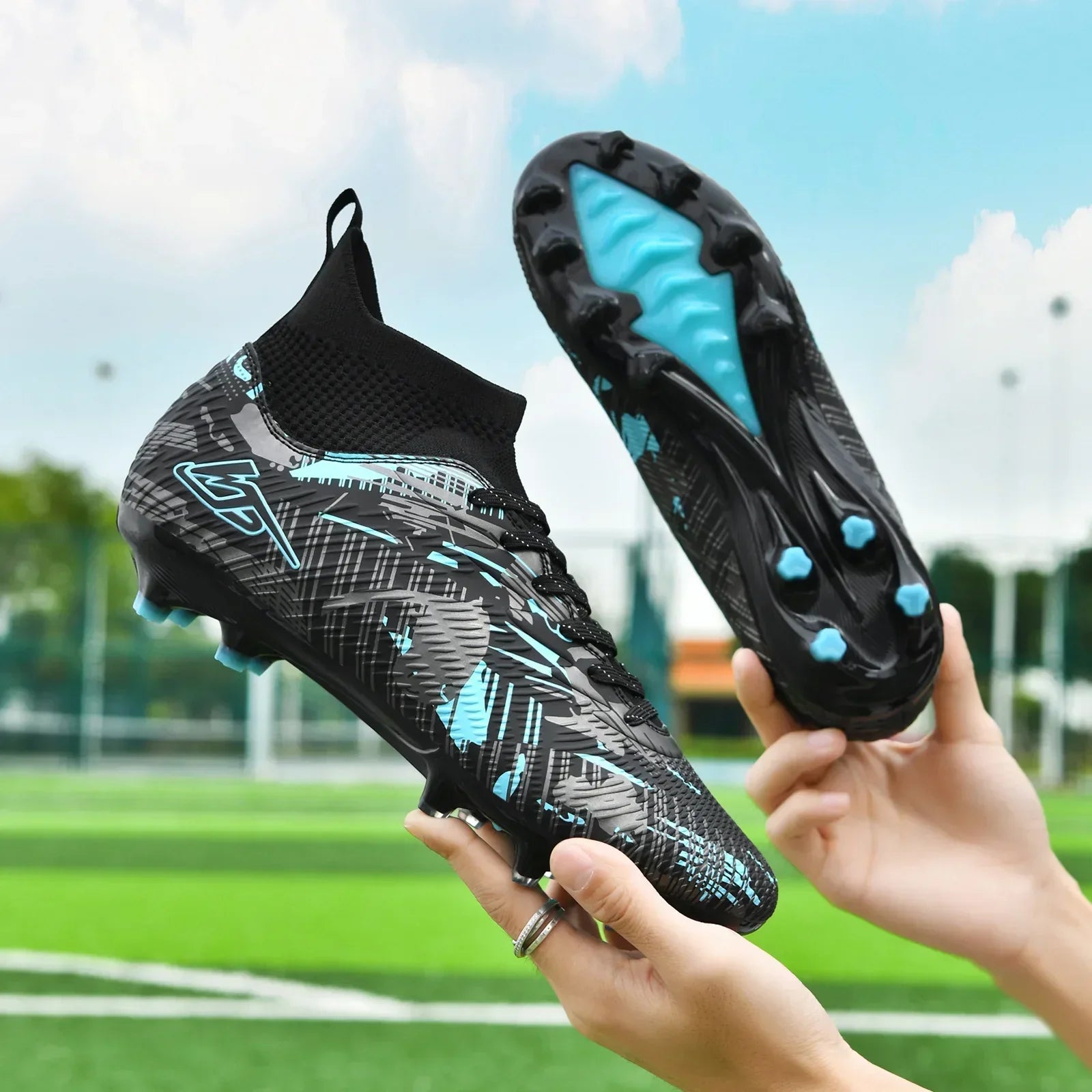 Men Soccer Shoes TF/FG Sneaker Boy Comfortable Society Original Resistant Top Quality Football Shoes Long Spikes Football Boots