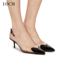 2026 European Summer New Women'S Sandals Pointy Thin Heels High Heels Back Empty Head Transparent Film Fashion Women'S Pumps