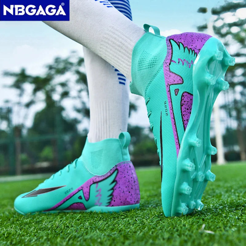 Fashion Unisex Football Boots Cleats Non-Slip Training Sneakers Lightweight Men's Outdoor Sock Soccer Shoes