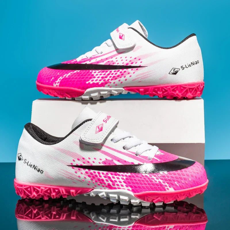 New Kids Professional Football Boots Training Shoes Soccer Shoes Turf Match Grass Ultralight Cleats Boys Non-Slip Drop Shipping
