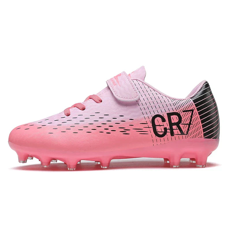 New Hot Children Football Boots Outdoor Trainers Soccer Shoes for Kids Boys Girls Hook Loop Football Cleats Futsal Sneakers28-39