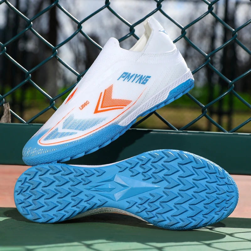 Linghuojian Football Shoes Summer Dopamine Adult Unisex Tf Cleats Laceless Lightweight Breathable Artificial Turf Training Shoes
