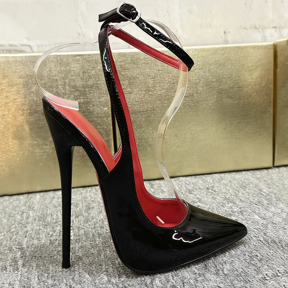 2026 Customize 14cm 16cm Ultra High Heels Black Red inside Woman Sexy Pointed toe Stilettos Pumps for Pole Dancing T-stage Shoes