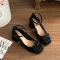 Block Heel High Heels Women's French Platform 2025 Gentle Ballet Shoes