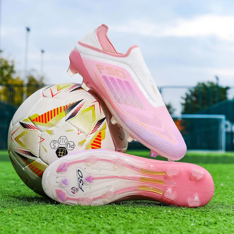 Men Breathable Soccer Shoes Cleats Drop Shipping Match Sport FG Ultralight Football Boots Training Long Spikes Indoor Sneakers