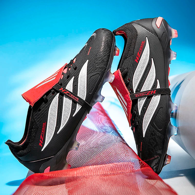 Anti Wear Men Football Cleats Breathable Fabric Upper Stable Cushion Sole Pitch Training Soccer Sneakers Outdoor Professional