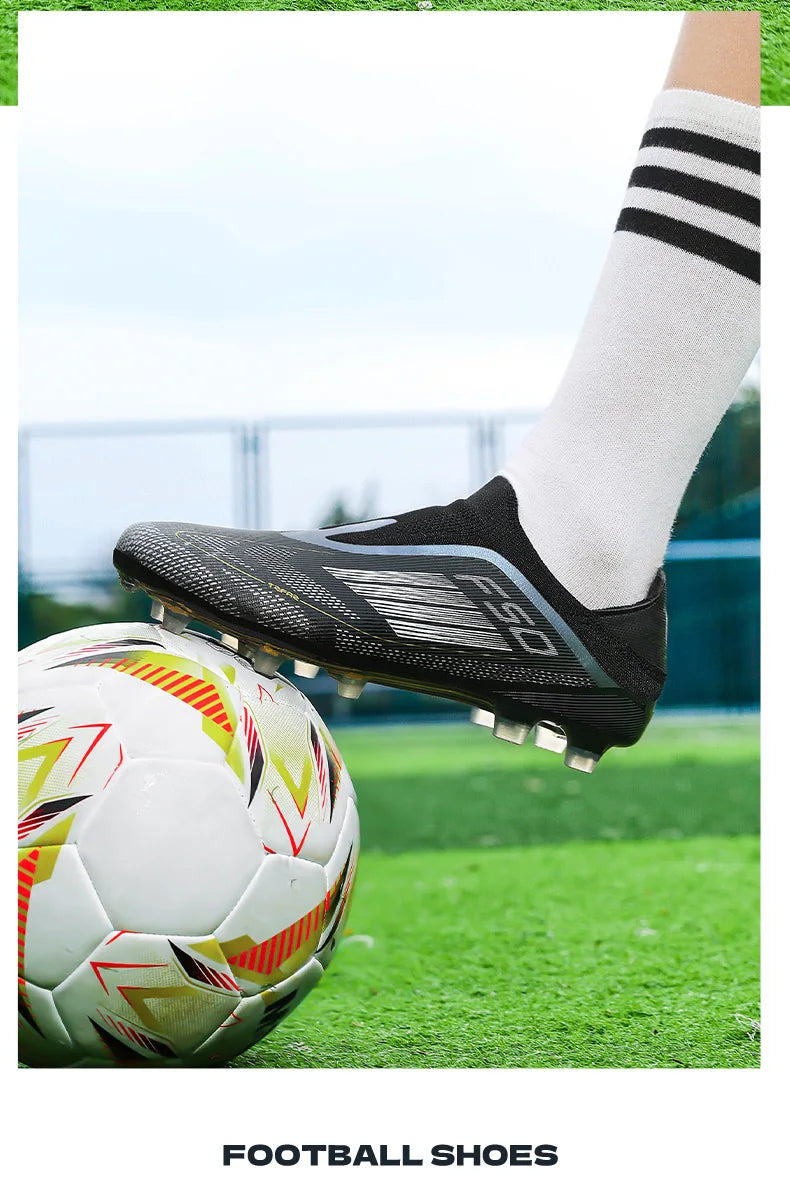 New Men Soccer Shoes Training Boys Sport Football Boots FG/TF Non Slip Match Breathable Adult Long Spikes Cleats Outdoor Sneaker