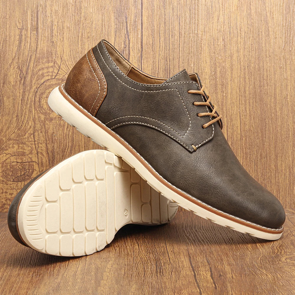 Man Casual Shoes 2026 Brand Comfortable Fashion Leather Shoes Men