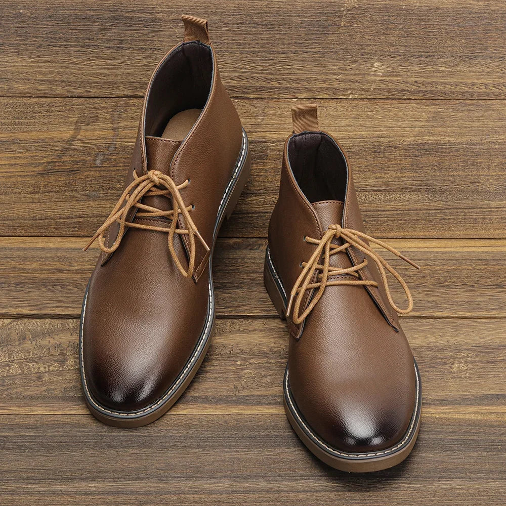 New Style Retro Men Ankle boots Brand Plus Desert Boots Comfortable Leather Boots For Men