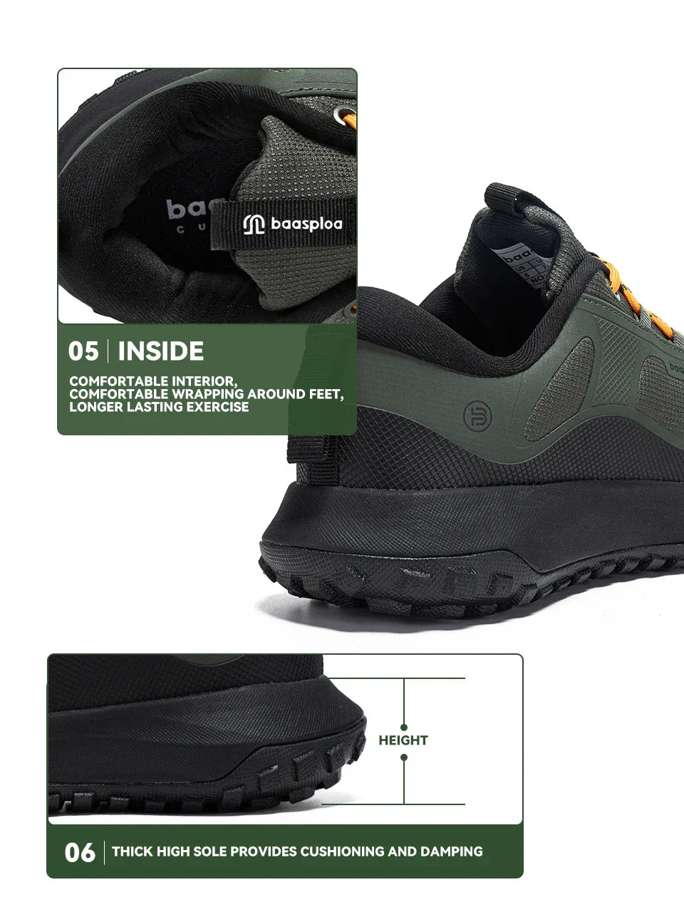 Hiking Shoes Men Outdoor Waterproof Camping Resistant Non Slip Sneakers Male Casual Lightweight Lace-Up Walking Shoes