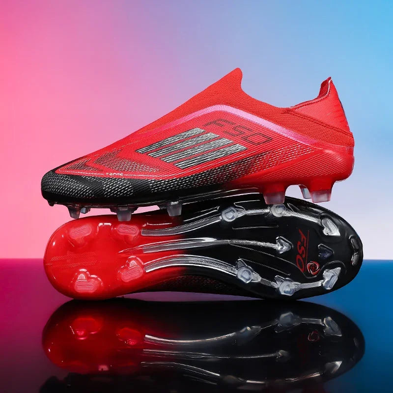 Men Football Boots Training Breathable Drop Shipping Match Sport Cleats Soccer Shoes FG Ultralight Long Spikes Indoor Sneakers