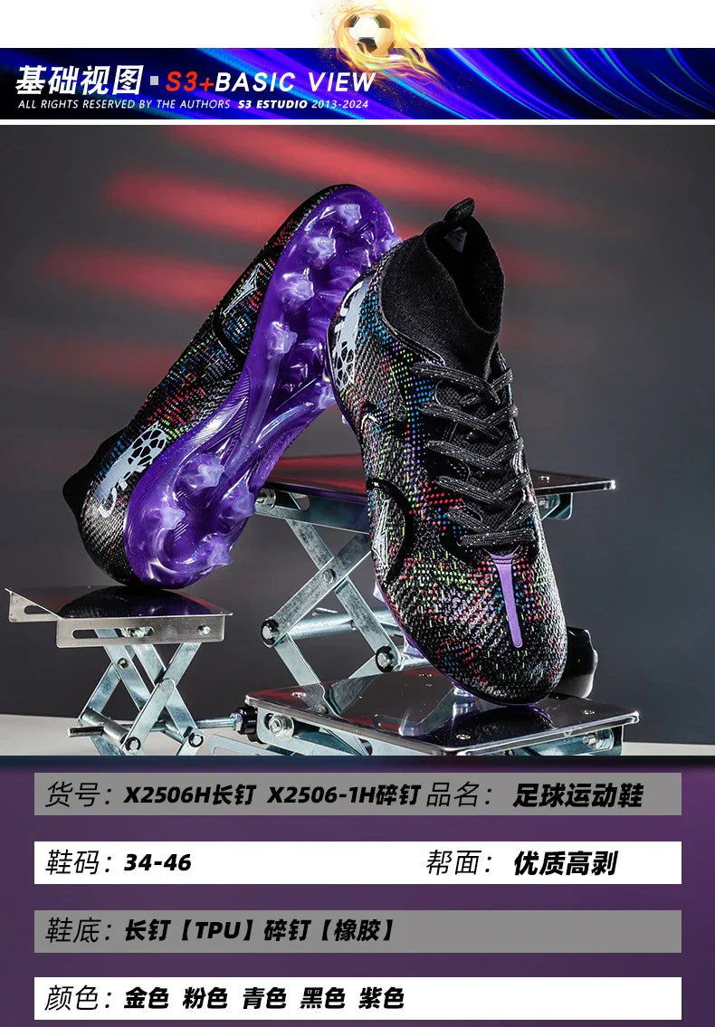 Professional Football Boots Men Soccer Shoes Society Football Cleats Ultralight Training Soccer Sneakers Men Outdoor Sports Shoe