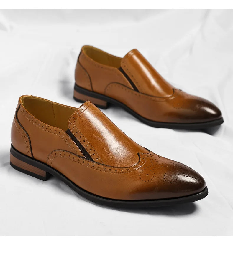Big Size New Dress Shoes for Men Summer Autumn Business Casual Shoes Male Fashion Solid Color Wedding Elegant Shoes Man