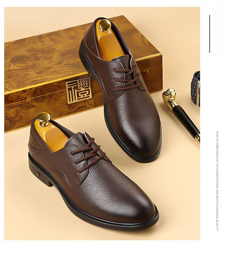 Men Formal Leather Shoes Black Pointed Toe Men Loafers Party Office Business Casual Shoes for Men Oxford Shoes Mens Dress Shoe