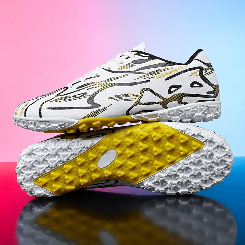 Unisex Men Women Youth TF Turf Soccer Cleats Lightweight Breathable Artificial Grass Training Football Shoes Non Slip Teenagers