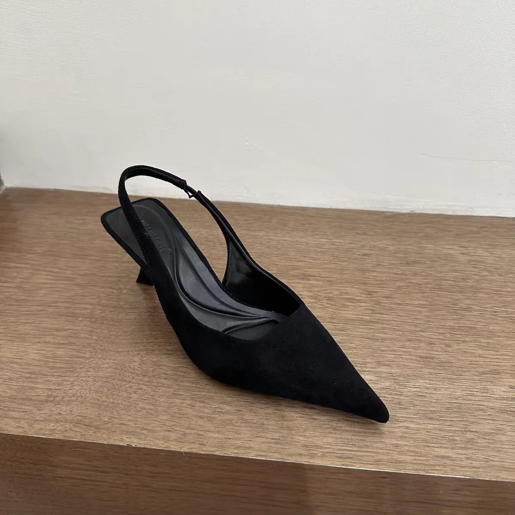 Spring Plus Size Selling Season Elegant Pointed Stiletto Sandals Fashion Leopard Print Design French Niche Women's High Heels.