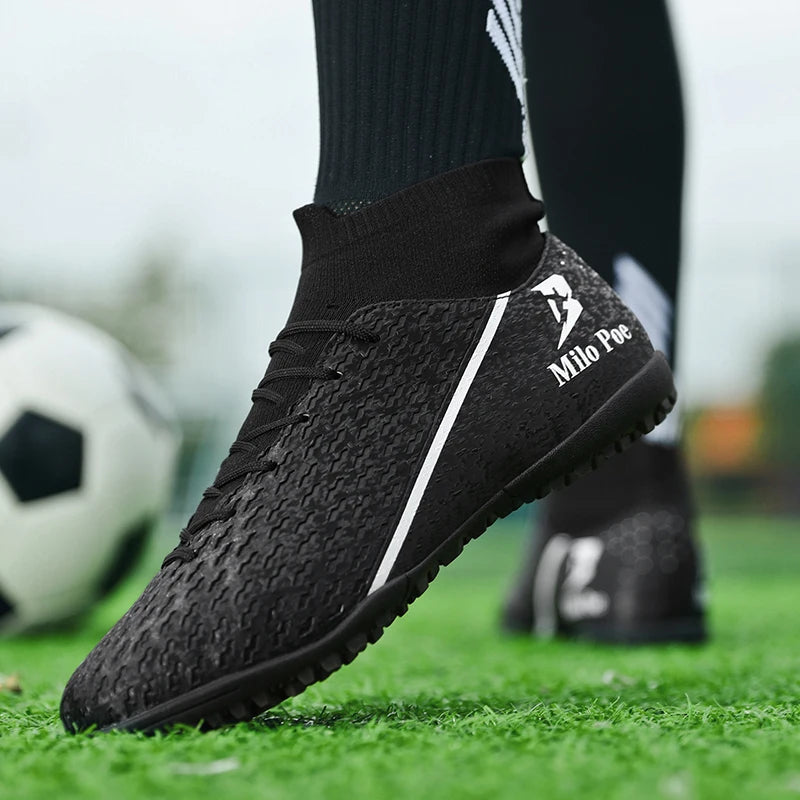 2026 New high-top Student Football Shoes with Long And Broken Pins for Training And Matches Professional  Youth Sports Shoes