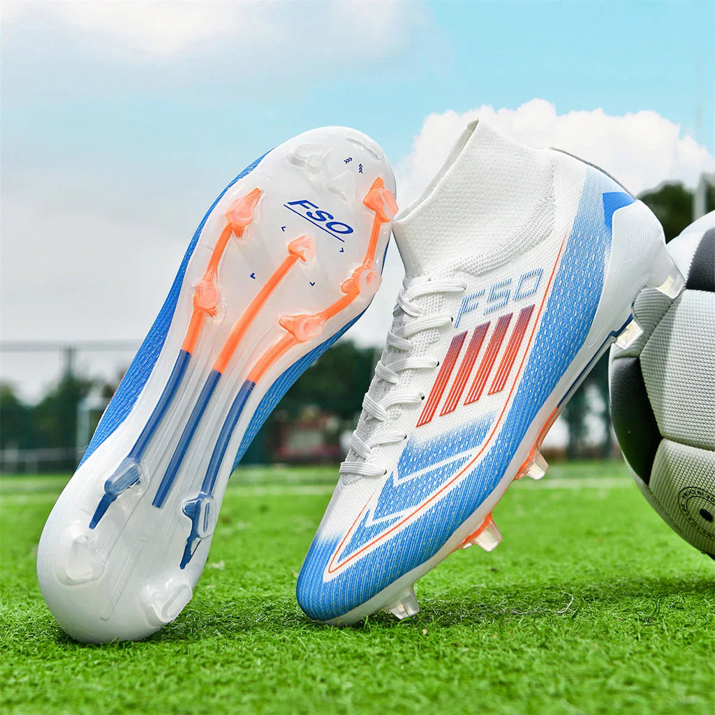 New Men Soccer Shoes Boys Breathable Sport Football Boots Outdoor Cleats Adult Long Spikes Training Non Slip Match Comfortable