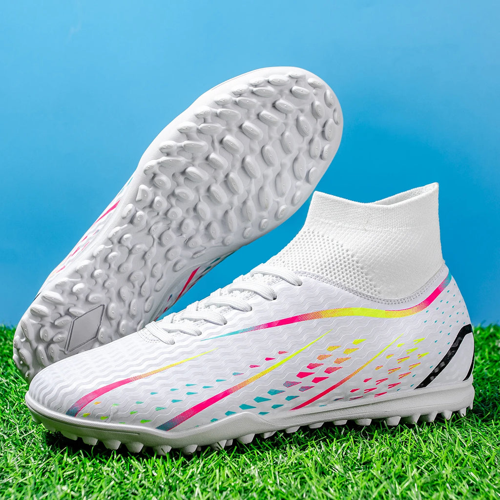 Fashion TF Turf football shoes PU Fabric Integrated Upper Rubber Wear Resistant Sole Anti-slip For Men Women Match